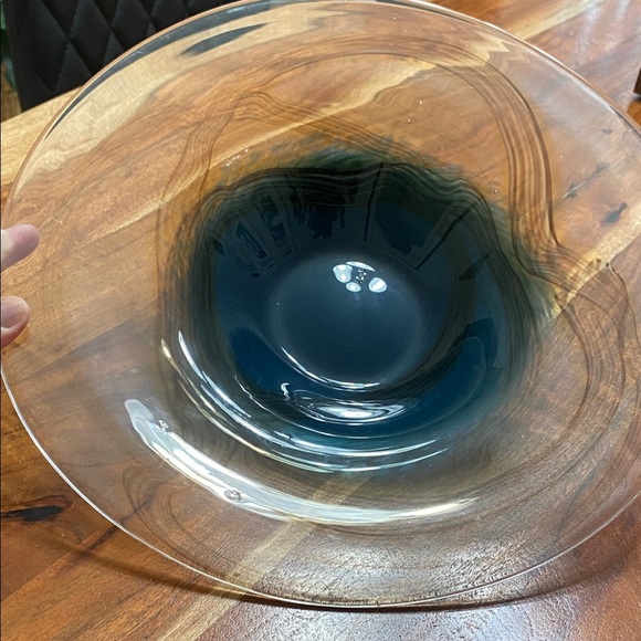 Italian Blown Glass Serving Plate Collectible Luxury Home Decor - Picture 6 of 11